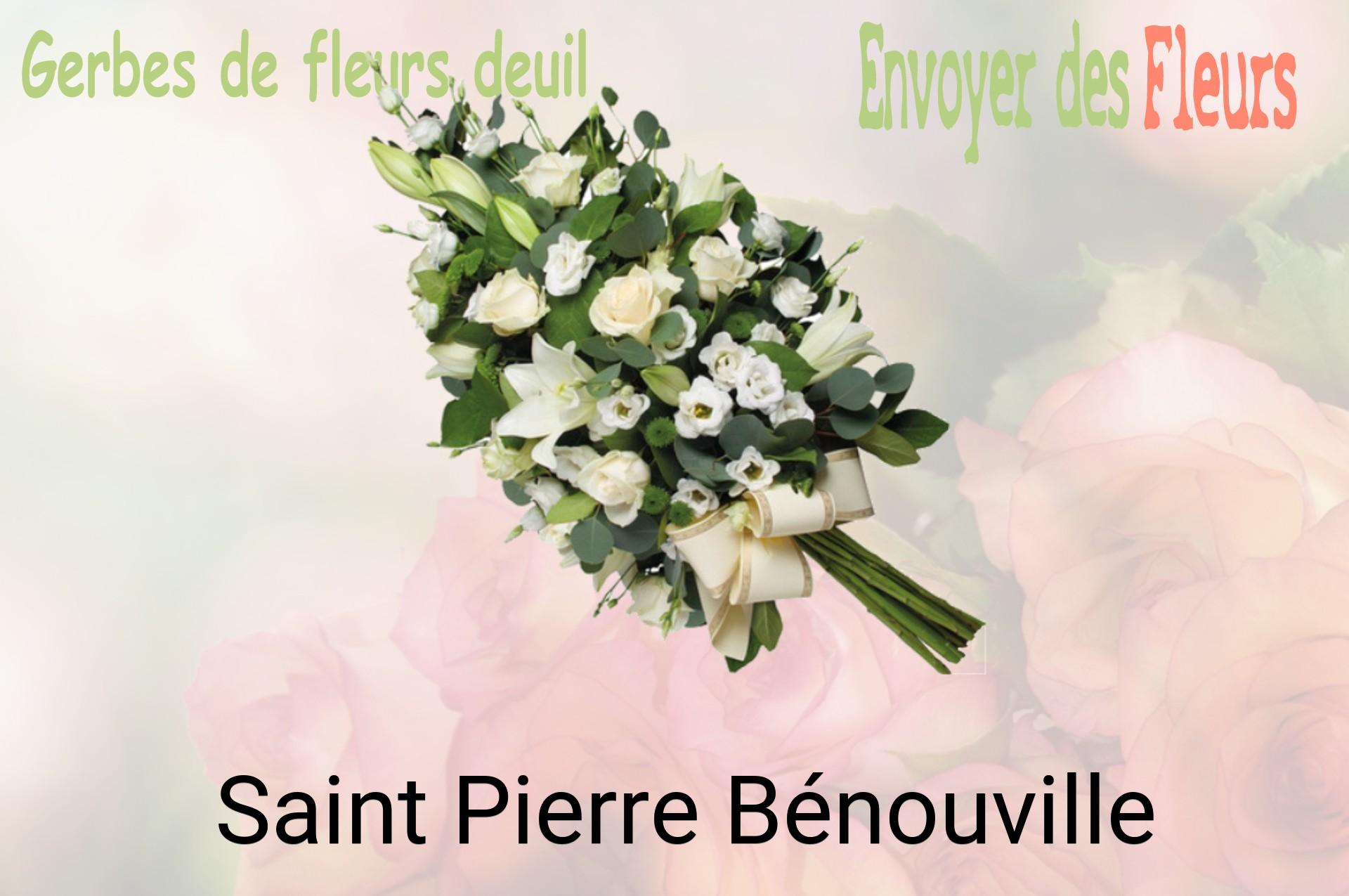 Gerbe de fleurs de deuil livrée à Saint-Pierre-Bénouville
